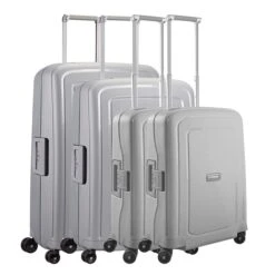 Samsonite S'Cure 4-Delige Kofferset 55/55/69/75 Silver