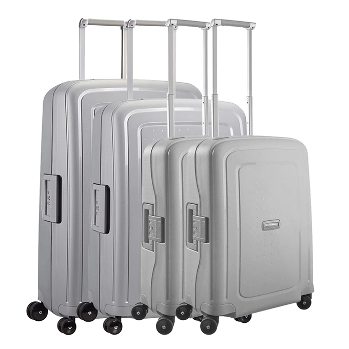 Samsonite S'Cure 4-Delige Kofferset 55/55/69/75 Silver